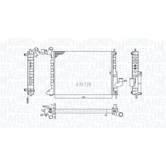 350213200200 - Radiator, engine cooling 