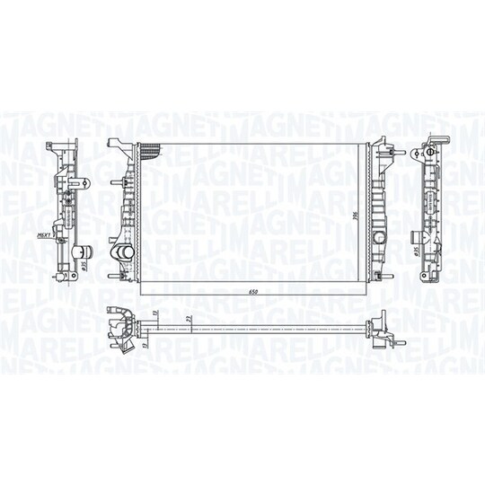 350213199200 - Radiator, engine cooling 