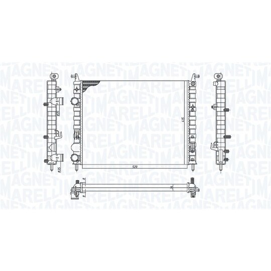 350213196400 - Radiator, engine cooling 