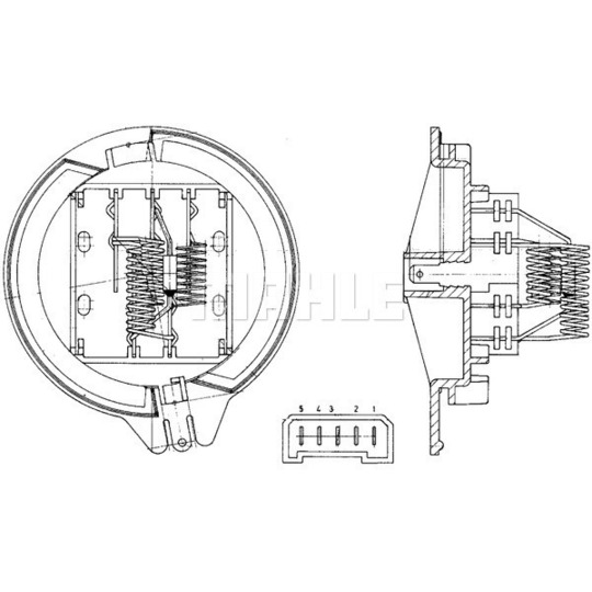 ABR 20 000P - Resistor, interior blower 