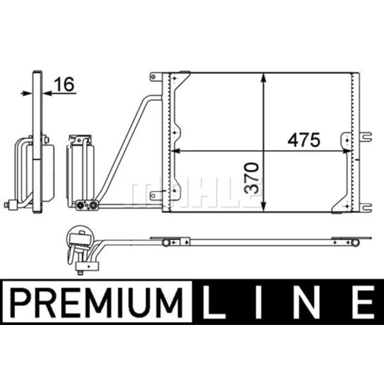 AC 226 000P - Condenser, air conditioning 