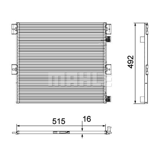 AC 125 000P - Condenser, air conditioning 