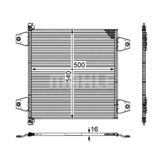 AC 121 000P - Condenser, air conditioning 