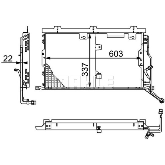 AC 210 000P - Condenser, air conditioning 