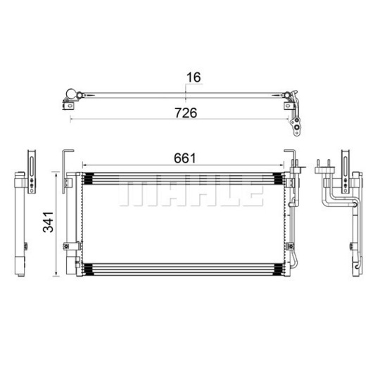 AC 263 000S - Kondensor, klimatanläggning 