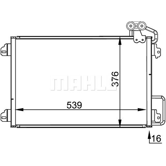 AC 304 000P - Condenser, air conditioning 