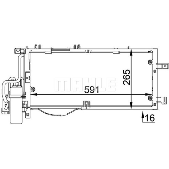 AC 309 000P - Condenser, air conditioning 