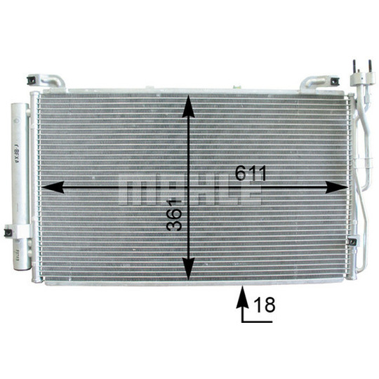 AC 392 000P - Condenser, air conditioning 