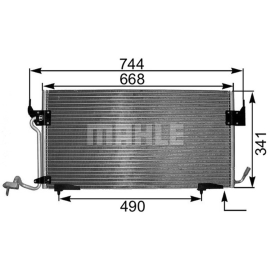 AC 341 000P - Condenser, air conditioning 