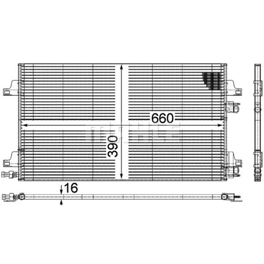 AC 366 000P - Condenser, air conditioning 
