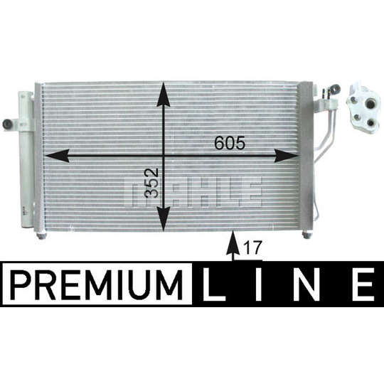 AC 438 000P - Condenser, air conditioning 