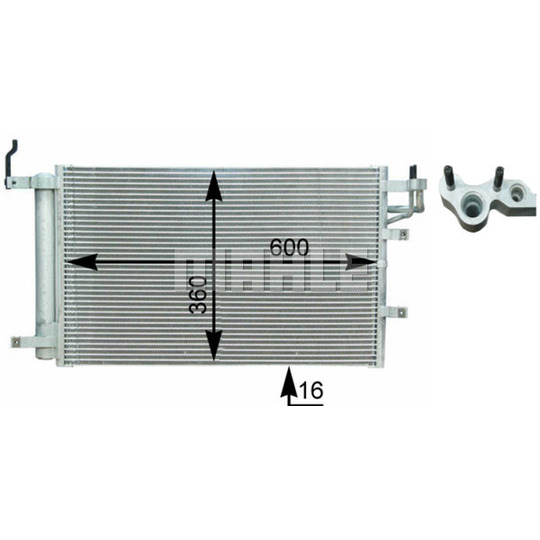 AC 430 000P - Condenser, air conditioning 