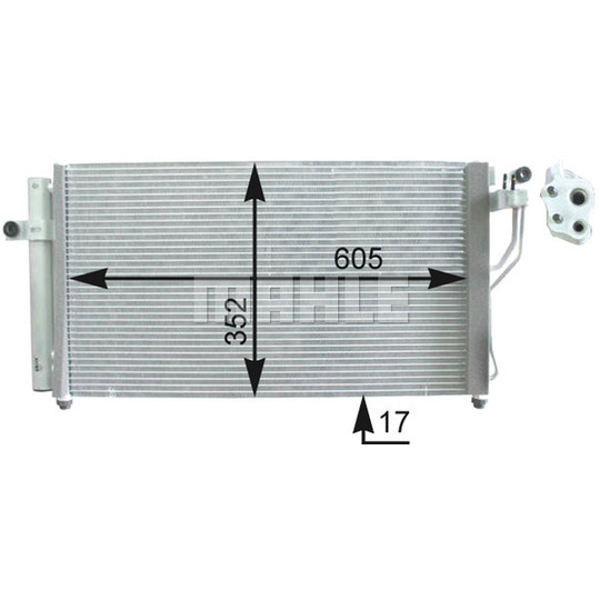 AC 438 000P - Condenser, air conditioning 