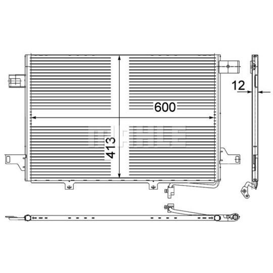 AC 452 000P - Condenser, air conditioning 