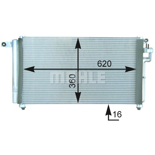 AC 433 000P - Condenser, air conditioning 