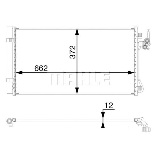 AC 65 000P - Condenser, air conditioning 