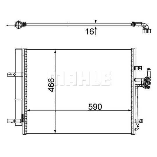 AC 500 000P - Condenser, air conditioning 