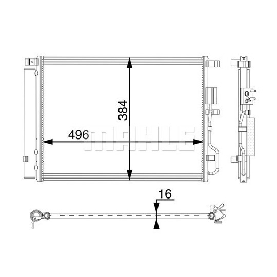 AC 61 000P - Condenser, air conditioning 