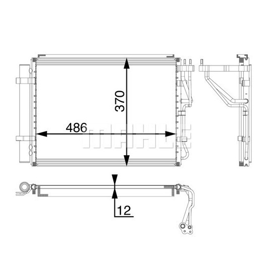 AC 59 000P - Condenser, air conditioning 