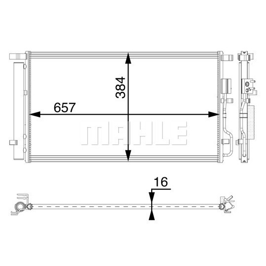 AC 63 000P - Condenser, air conditioning 