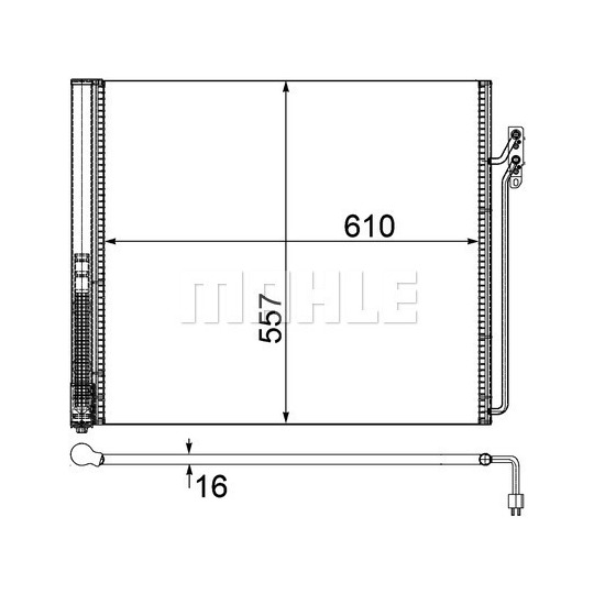 AC 586 000P - Condenser, air conditioning 