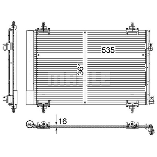 AC 587 000P - Condenser, air conditioning 