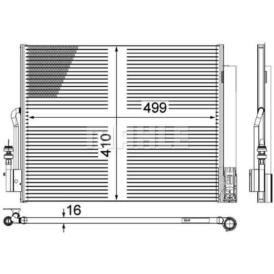AC 596 000P - Condenser, air conditioning 