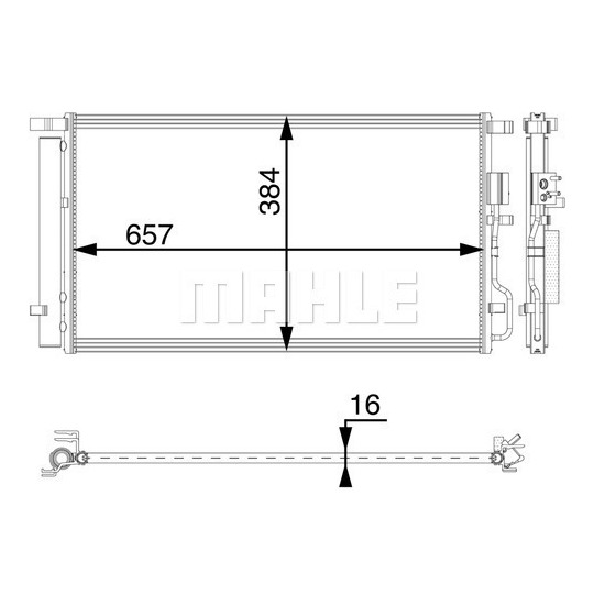 AC 64 000P - Condenser, air conditioning 