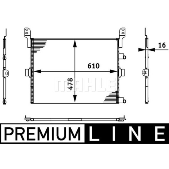 AC 673 000P - Condenser, air conditioning 