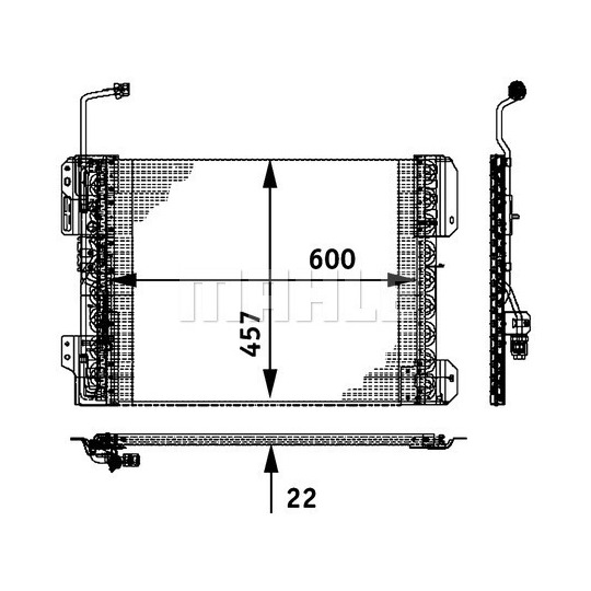 AC 671 000P - Condenser, air conditioning 