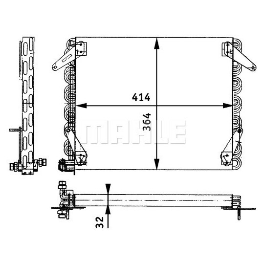 AC 658 000P - Condenser, air conditioning 