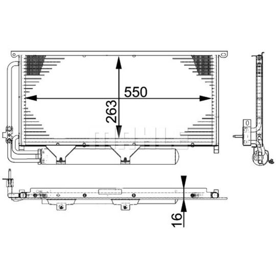 AC 663 000P - Kondensor, klimatanläggning 