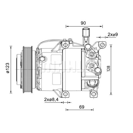 ACP 1459 000P - Compressor, air conditioning 