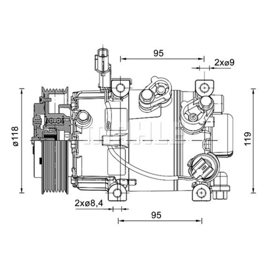 ACP 1463 000P - Kompressor, klimatanläggning 