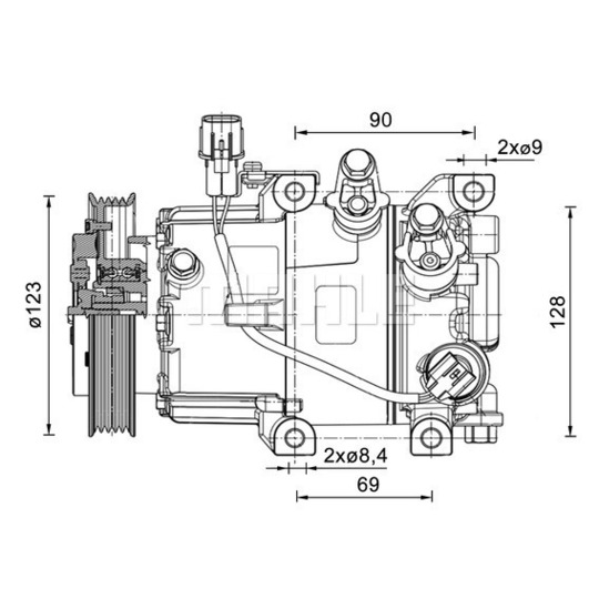 ACP 1465 000P - Kompressor, kliimaseade 