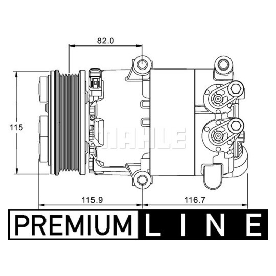 ACP 1332 000P - Kompressor, klimatanläggning 