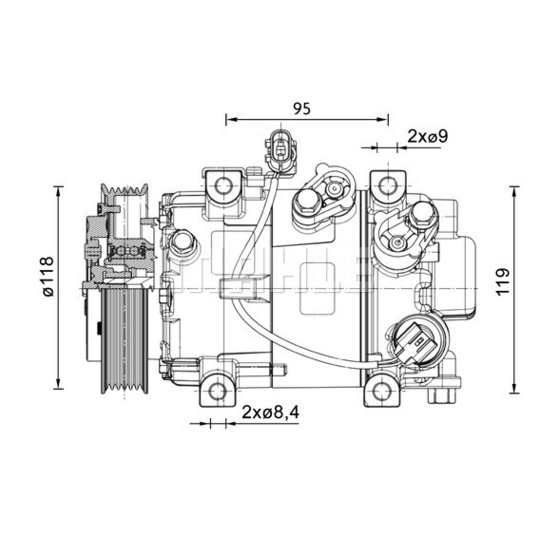 ACP 1466 000P - Kompressor, klimatanläggning 