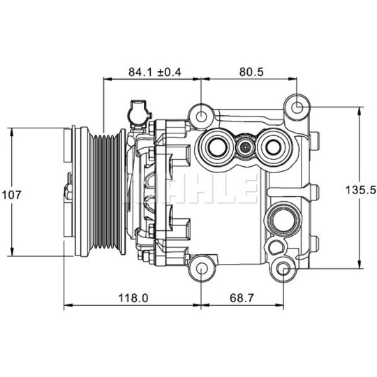 ACP 1336 000P - Kompressori, ilmastointilaite 