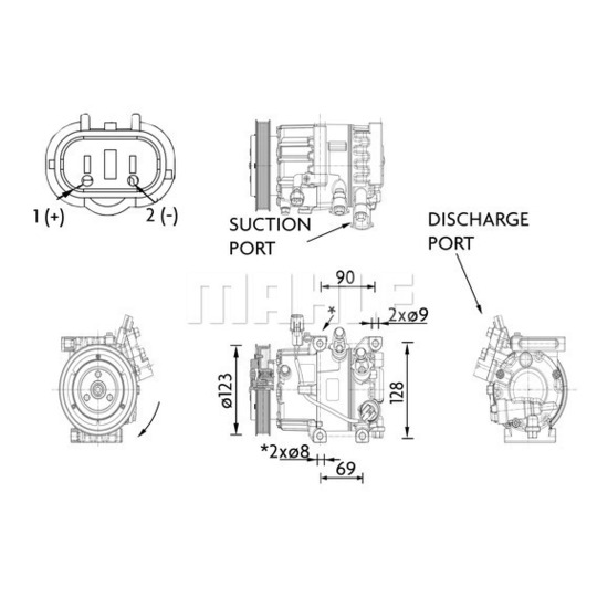 ACP 1465 000P - Kompressor, kliimaseade 