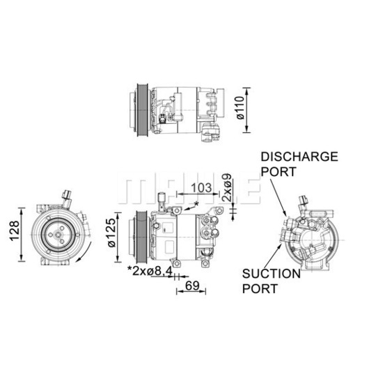 ACP 1458 000P - Compressor, air conditioning 