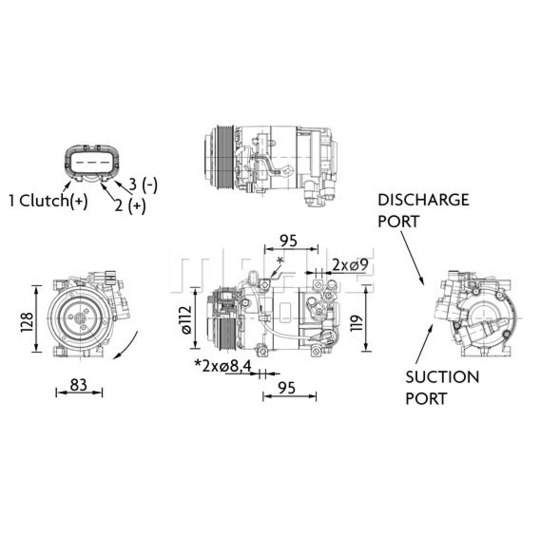 ACP 1460 000P - Compressor, air conditioning 