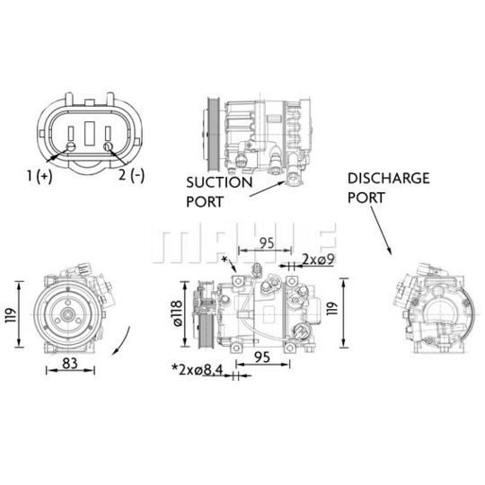 ACP 1466 000P - Kompressor, kliimaseade 