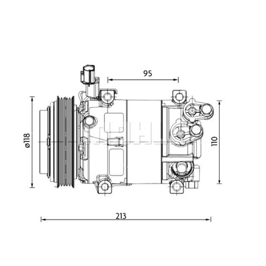 ACP 1468 000P - Kompressori, ilmastointilaite 