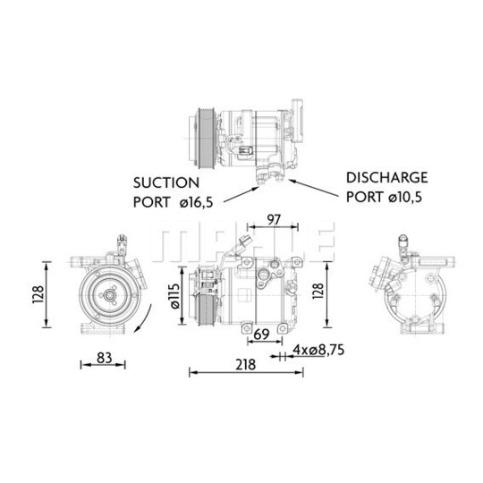 ACP 1467 000P - Compressor, air conditioning 