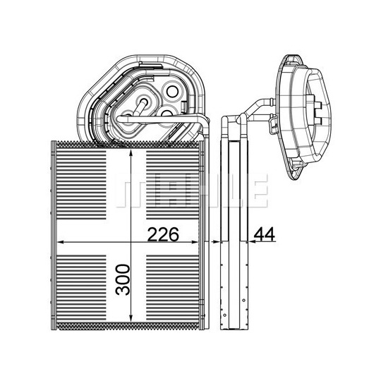 AE 3 000P - Evaporator, air conditioning 