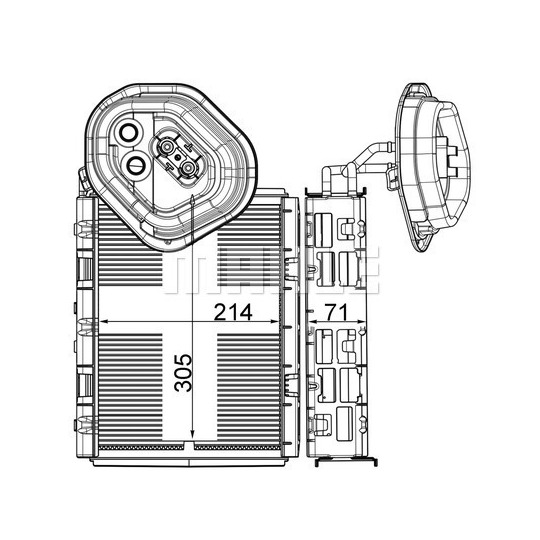 AE 4 000P - Evaporator, air conditioning 