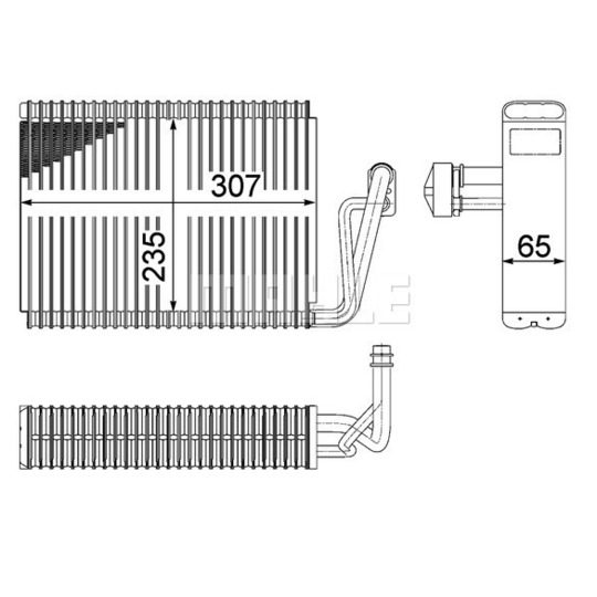 AE 53 000P - Evaporator, air conditioning 