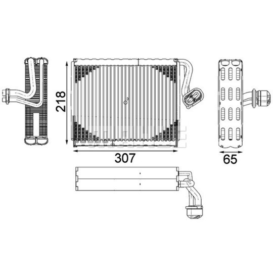 AE 122 000P - Evaporator, air conditioning 