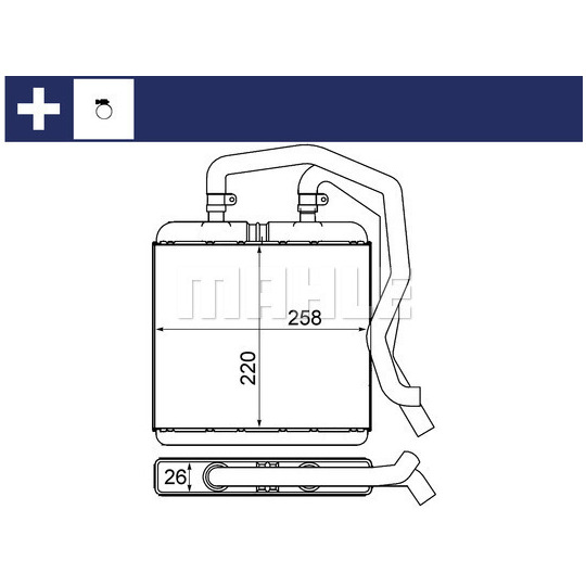 AH 12 000S - Heat Exchanger, interior heating 