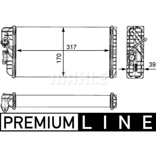 AH 124 000P - Heat Exchanger, interior heating 